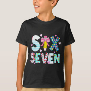 Six Seven Meme 67 Teacher Women Students Kids 6-7  T-Shirt