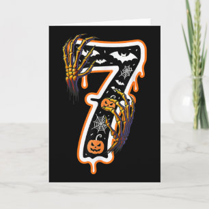 Six Seven Meme 6 7 67 Halloween Thanksgiving Coupl Card