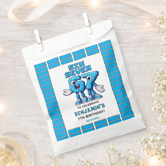 Six Seven Meme 7th Birthday | Funny Trendy Favour Bags (Clipped)