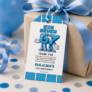 Six Seven Meme 7th Birthday Funny Trendy Gift Tags