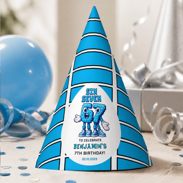 Six Seven Meme 7th Birthday | Funny Trendy Party Hat (Six Seven Meme 7th Birthday | Funny Trendy Party Hat
)