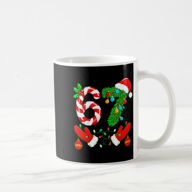 Six Seven Meme Christmas 67 Santa Christmas  Coffee Mug (Right)