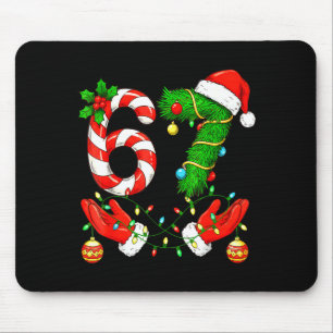 Six Seven Meme Christmas 67 Santa Funny Christmas Mouse Pad
