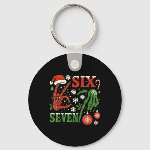 Six Seven Meme Christmas 6-7 Christmas Skeleton Ha Key Ring