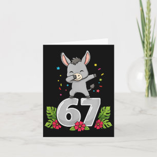 Six Seven Meme Dabbing Baby 67 Funny Gen Z Apha  Card
