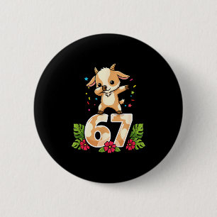 Six Seven Meme Dabbing Baby Goat 67 Funny Gen Z Ap 6 Cm Round Badge