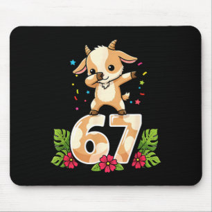 Six Seven Meme Dabbing Baby Goat 67 Funny Gen Z Ap Mouse Pad
