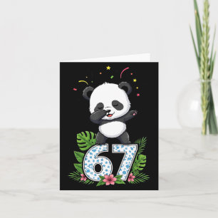 Six Seven Meme Dabbing Baby Panda 67 Funny Gen Z A Card