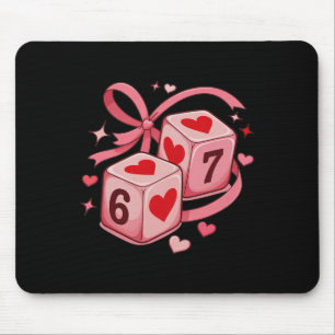 Six Seven Meme For Men Women Kids Dice 6 7 Valenti Mouse Pad