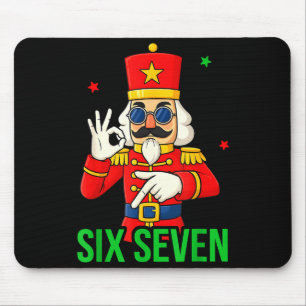 Six Seven Meme Funny Holiday Toy Soldier  Mouse Pad