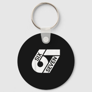 Six Seven Meme Funny  Key Ring