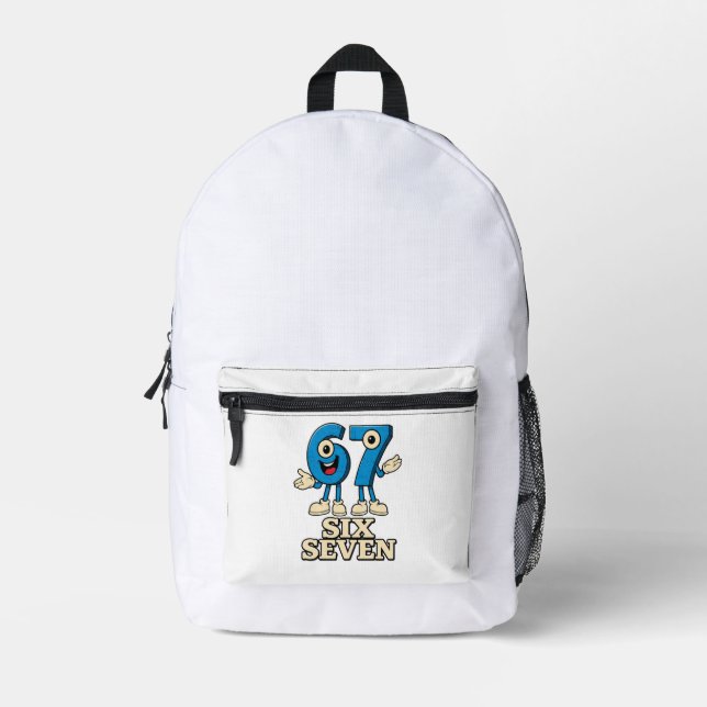  Six Seven Meme Gen Z Printed Backpack (Front)