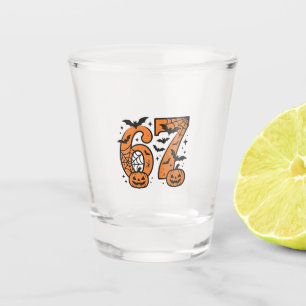 Six Seven Meme Halloween 67 Mason Spooky Shot Glass