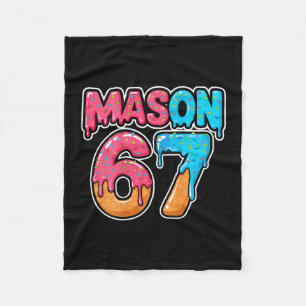 Six Seven Meme Mason 67 Ice Cream Drip Funny (on C Fleece Blanket