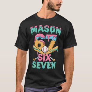 Six Seven Meme Mason Ice Cream Drip Funny Baseball T-Shirt