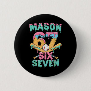 Six Seven Meme Mason Ice Cream Drip Funny Bysebyll 6 Cm Round Badge