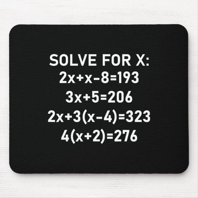 Six Seven Meme Math Algebra Pun Solve For X 67 Bra Mouse Pad (Front)