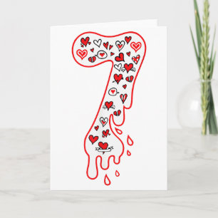 Six Seven Meme Number 7 Couples Matching Valentine Card