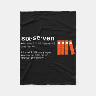 Six Seven Meme Reading Book Lover 6-7 Funny 67 Def Fleece Blanket