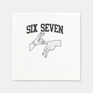 Six Seven Meme Viral 67 Mason Sign Language Napkin