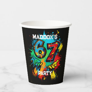Six Seven Party Paper Cups 6-7 Meme Party Decor