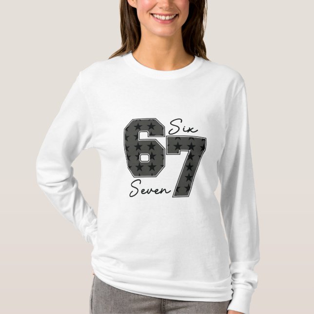 Six Seven Pop Culture Vibe Graphic T-Shirt (Front)