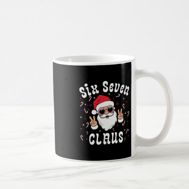Six Seven Santa Claus Funny 67 Christmas Meme Boys Coffee Mug (Right)