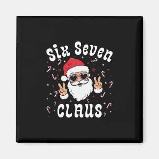 Six Seven Santa Claus Funny 67 Christmas Meme Boys Magnet