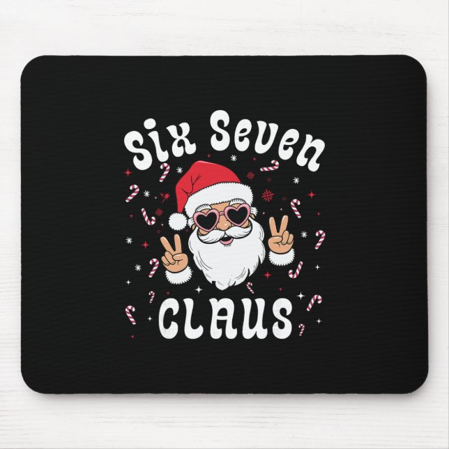 Six Seven Santa Claus Funny 67 Christmas Meme Boys Mouse Pad (Front)