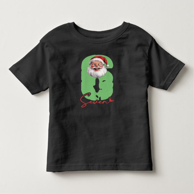 Six Seven Santa, Funny Matching Toddler T-Shirt (Front)