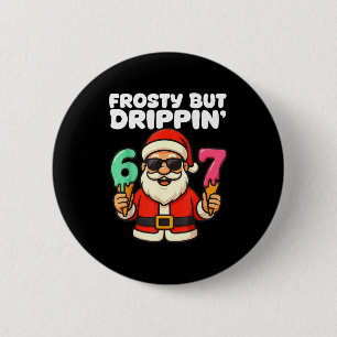 Six Seven Santa Santa Sungles Ice Cream Christmas 6 Cm Round Badge