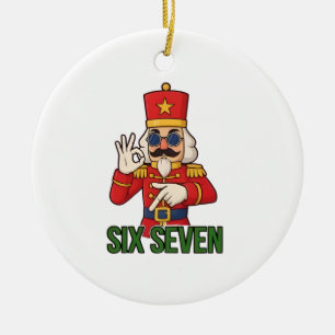 Six Seven Snowman Christmas Nutcracker 6 7 Xmas Ceramic Tree Decoration