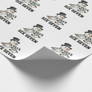 Six Seven Snowman Christmas Santa 6 7 Xmas Wrapping Paper