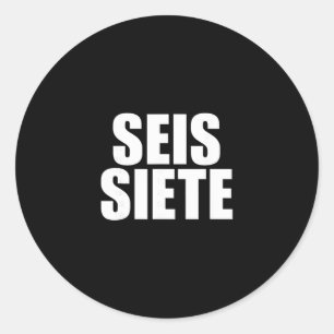 Six Seven Spanish Classic Round Sticker
