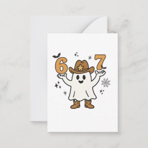 Six Seven Spooky Halloween Sport 67 Mason Meme Card