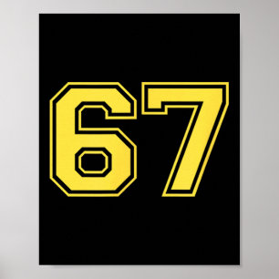 Six Seven Trending 67 Logo Poster