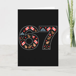 Six Seven Trending 67 Merry Christmas Canada  Card