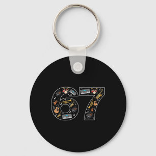 Six Seven Trending 67 Musical Lovers Key Ring