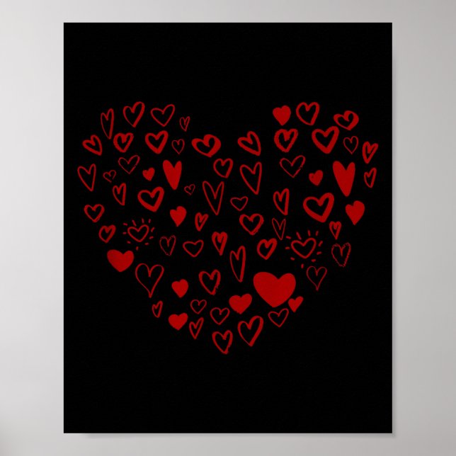 Six Seven Valentines 67 Hearts Pattern 67 Valentin Poster (Front)