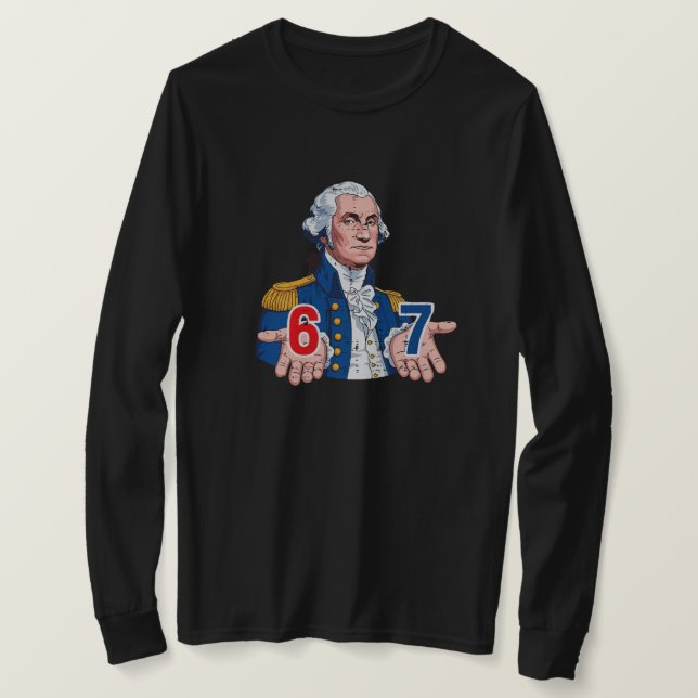 Six Seven Washington Meme Tee – Funny 6 7 Costume  (Design Front)