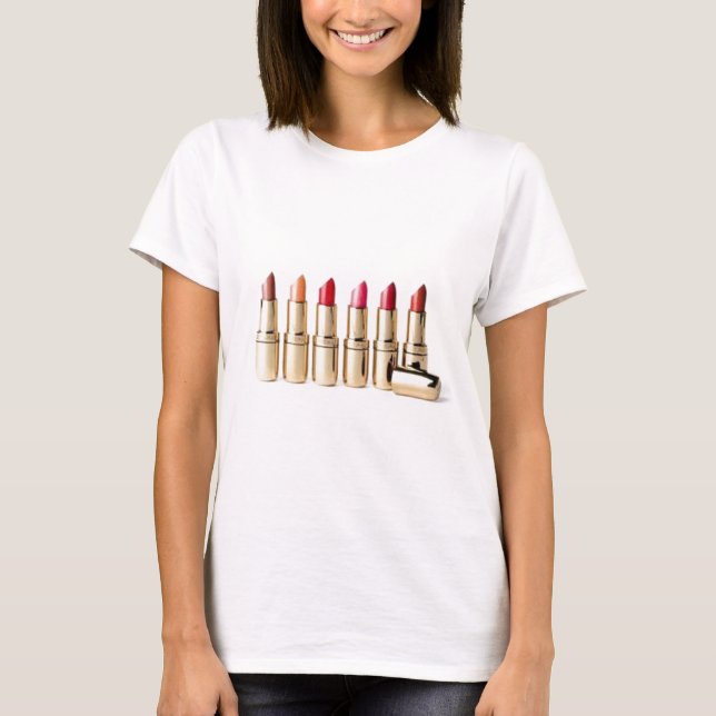 Six shades of lipstick products T-Shirt (Front)
