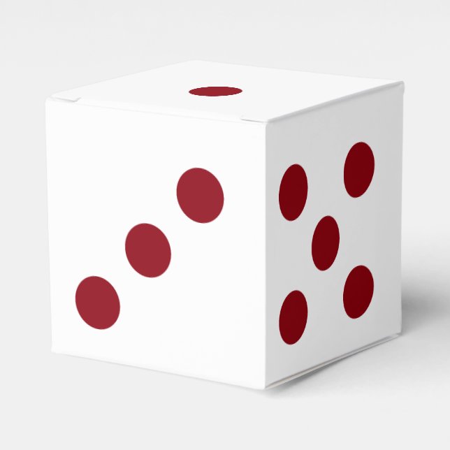 Six-Sided Die Dice Favour Box or Decoration (Front Side)