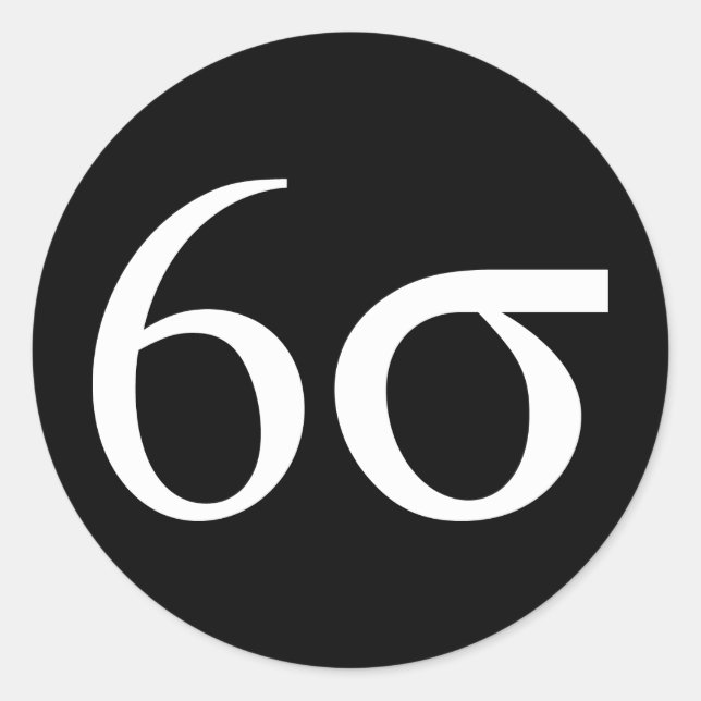 Six Sigma (Lean Six Sigma) Classic Round Sticker (Front)