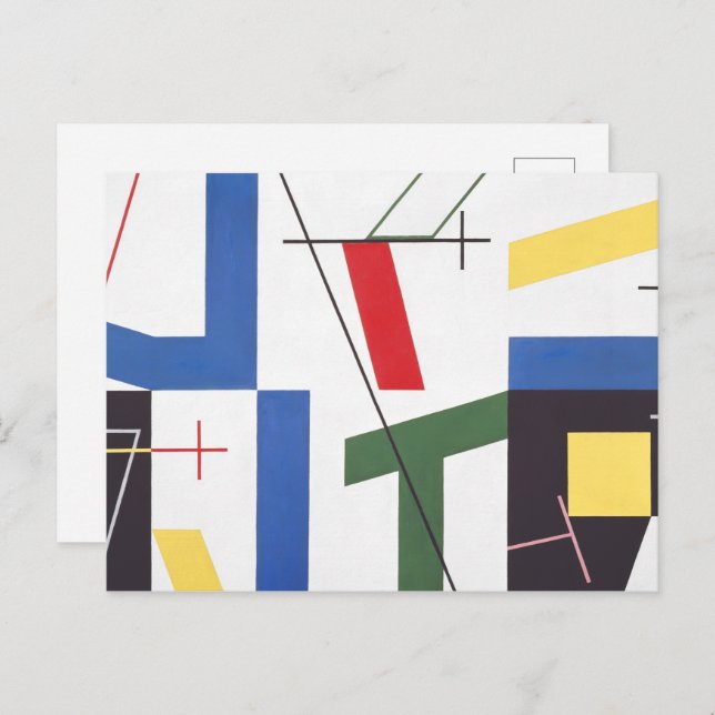 Six Spaces with Crosses | Sophie Taeuber-Arp | Postcard (Front/Back)
