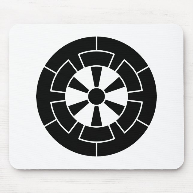 Six-spoked Genjiguruma Mouse Pad (Front)