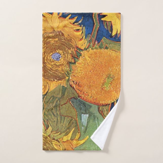 Six Sunflowers Vincent Van Gogh Hand Towel (Hand Towel)