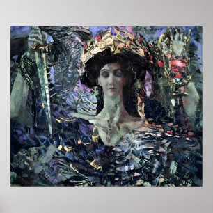Six-winged Seraphim (Azrael) by Mikhail Vrubel Poster