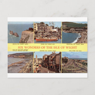 Six Wonders of the Isle of Wight Vintage Postcard