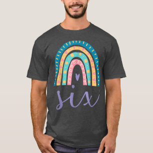 Six Year Old Rainbow 6th Birthday Gifts For Girls  T-Shirt