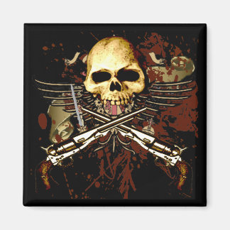 Sixguns with skull magnet
